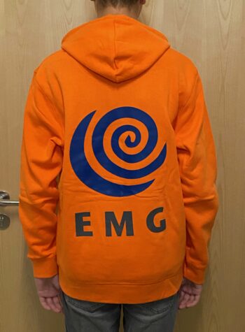 Hoodie Drummer Kollektion 2<br> Bright Orange <br> Größe M und XXL