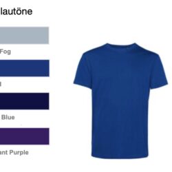 T-Shirt Kollektion 4<br> Blautöne <br> Größe XS-M
