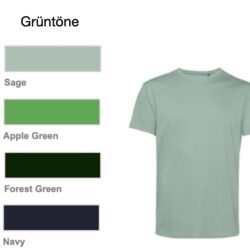 T-Shirt Kollektion 4<br> Grüntöne <br> Größe XS-M